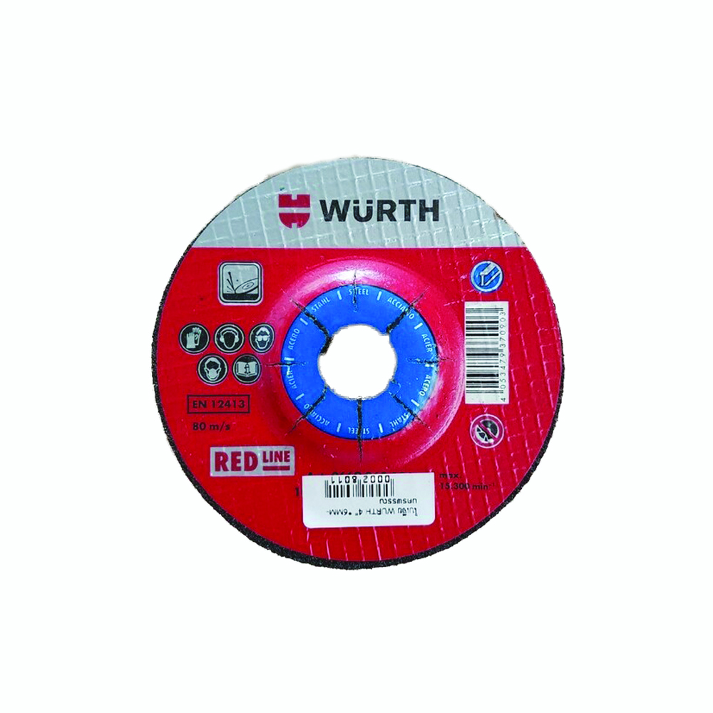 ใบเจียร 4" Wurth 6mm