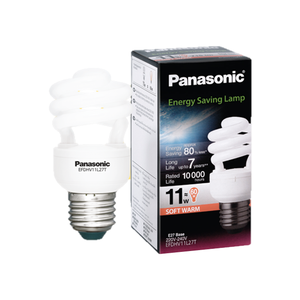 PANASONIC หลอดประหยัดไฟแบบเกลียว ECO 11 วัตต์ (SOFT WARM)