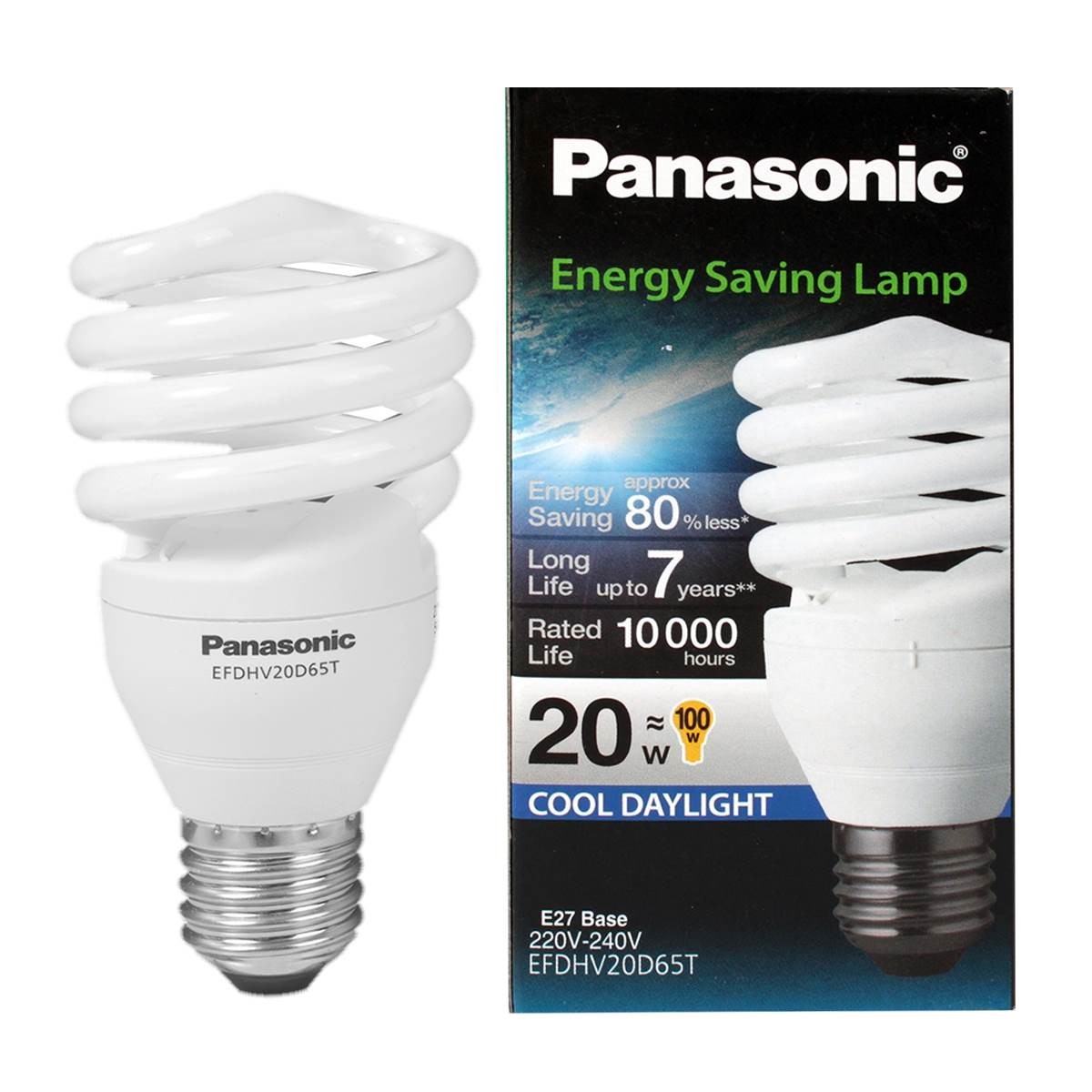 PANASONIC หลอดประหยัดไฟแบบเกลียว ECO 20 วัตต์ (DAY LIGHT)