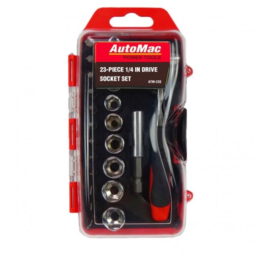 บล็อคชุด Automac ATM-23S 1/4W หกเหลี่ยม (23ตัว/ชุด)